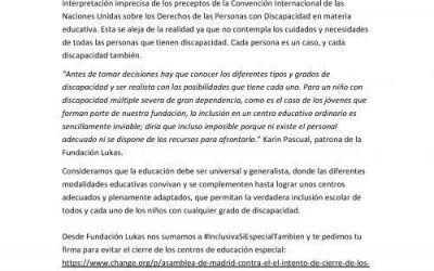 ¡Inclusiva sí, especial también!