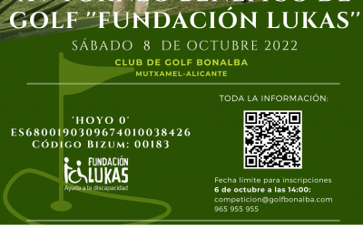 XV Torneo benéfico de golf »Fundación Lukas»
