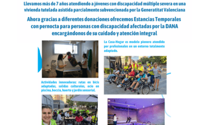 En este 2025 queremos ayudar a las personas con discapacidad damnificadas por la DANA