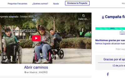 Si contribuiste a conseguir la Furgoneta adaptada de FORD a través de Fundación Triodos, esto te interesa